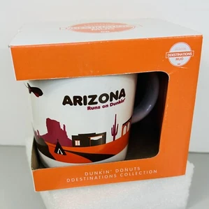 Dunkin' Donuts Destinations Coffee Cup Mug 14 Ounce 2012 Arizona White Orange - Picture 1 of 13