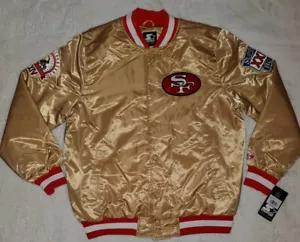 San Francisco 49ers 1990 Superbowl Badges Starter Jacket Quilt Lined Sz Med ๐ - Picture 1 of 10