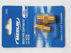 Brand New Merlin Male Brass Pipe Coupling Set 2 Piece (Usa Seller)