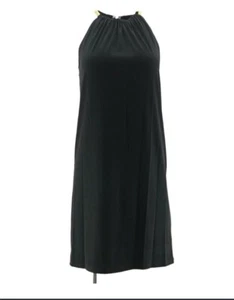 Michael Kors Women’s Size XL Black Sleeveless Midi Chain Neck Dress New with Tag - Picture 1 of 3