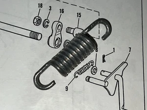 AERMACCHI HARLEY 50011-72P jiffy stand return SPRING 1972 MC65 SHORTSTER - Foto 1 di 2