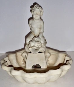 Hen Feathers "Winterthur" Exclusive Child Riding Dolphin Fountain- Bonded Marble - Picture 1 of 19