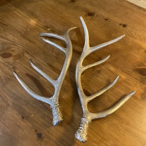 Metal Cast Deer Reindeer Antlers Home Decor Decorative Solid - Picture 1 of 6