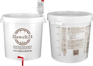 Gärbehälter mit Skala + Gärröhrchen + Hahn Gäreimer 30 L Gärbottich Gärfass - Bild 1 von 9