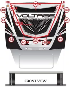 2015 Dutchman Voltage 5th Wheel - Front Cap BADGE ONLY - RV Decals - Foto 1 di 3