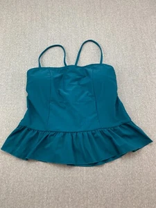Lindo Bikini Tankini con Volantes Cruzados Top Mujer Talla Grande Verde Oscuro - Imagen 1 de 11