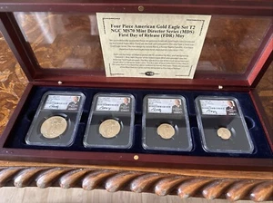 2021 T2 American Gold Eagle 4 Coin Set Edmund Moy Signature MS70 NGC - Picture 1 of 1
