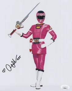 Foto firmada por Power Rangers-Catherine Sutherland Pink Ranger 8x10 certificado de autenticidad JSA - Imagen 1 de 4
