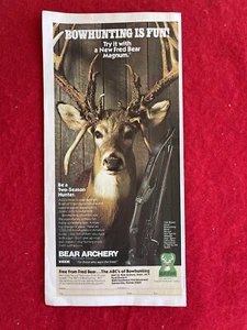 Vintage 1980 Print Ad Bear Archery Fred Bear Magnum Bogen Werbung - Bild 1 von 7