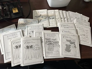 Collars Etc. Sewing Pattern Lot x21 Uncut Girls Dresses Embroidery Designs - Picture 1 of 14