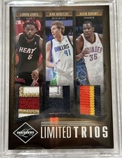 Lebron James Dirk Nowitzki Durant 2011 Panini Limited Trios Game Patch 1/15 SSP
