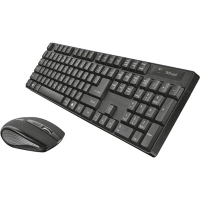 Trust Ximo Kabellos Tastatur-Maus Set DE Layout QWERTZ Deskset für Büro Schwarz - Bild 1 von 4