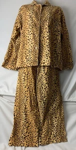 Set pigiama Victoria's Secret etichetta rosa stampa leopardata bottoni donna piccolo - Foto 1 di 9