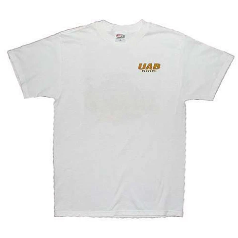 Alabama Birmingham Blazers T-shirt - Blazers Logo Front And Back, White - Men Cover