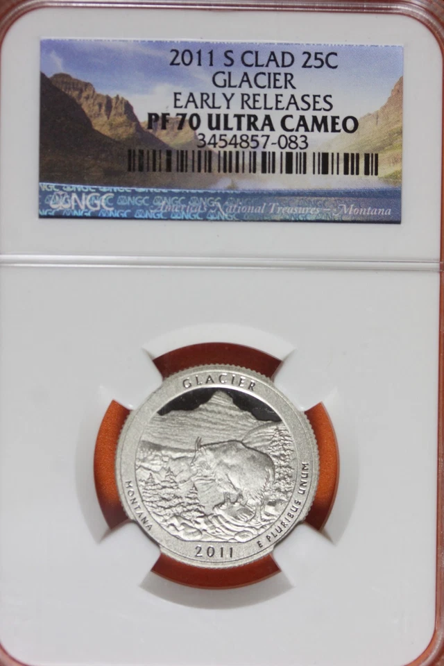 2011 S 25C NGC PF 70 Ultra Cameo Proof Clad Glacier Early Releases #B40339 - Image 1 of 2