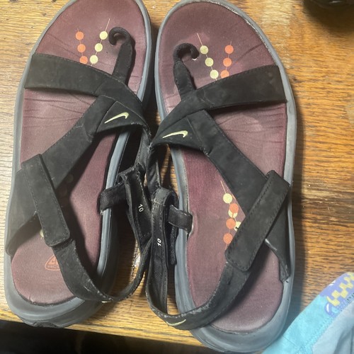 Nike 302187 ACG sandali sportivi neri con cinturino alla caviglia marrone da donna taglia US 10