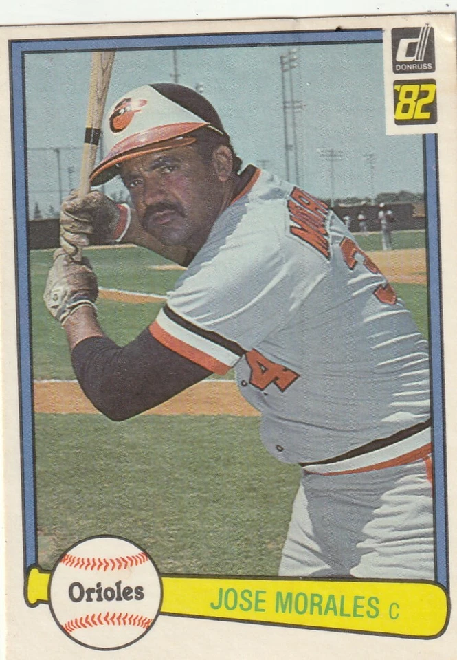 FREE SHIPPING-MINT-1982 Donruss Jose Morales #203 ORIOLES PLUS BONUS CARDS - Image 1 of 1