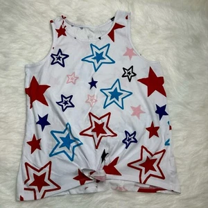 NWOT Patriotic Star Red White Blue Big girls XXL Size 18 - Picture 1 of 8