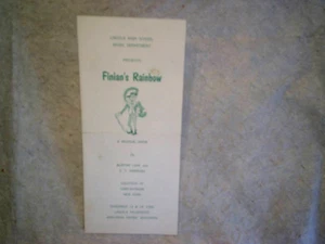 1969 FINIAN'S RAINBOW A MUSICAL SHOW PROGRAM high school wisconsin rapids - Picture 1 of 4