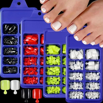 120Pcs False Toenails Full Cover Natural Acrylic Press On Fake False Toe Nails - Image 1 of 4