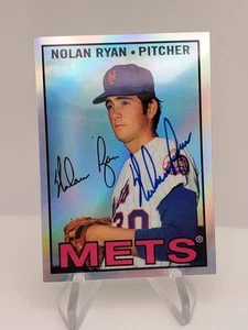 2007 eTopps Refractor #610 Nolan Ryan Mets HOF ON CARD AUTO 463/999 - Picture 1 of 3