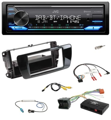 JVC Bluetooth DAB USB Lenkrad Autoradio für Seat Ibiza 2008-2015 klavierlack - Bild 1 von 4