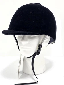International Riding Helmet Hunt Cap 7-3/8 Black Velvet Equestrian Show IRH - Picture 1 of 20