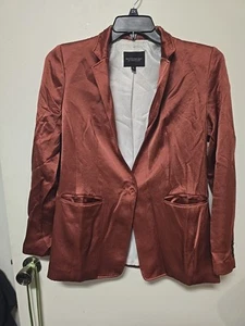 Nuevo Blazer Banana Republic Chocolate Marrón Novio Brillante Talla 8 - Imagen 1 de 9