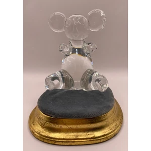 Estatuilla/pisapapeles oso koala de vidrio artístico artesanal vintage - vidrio transparente - Imagen 1 de 9