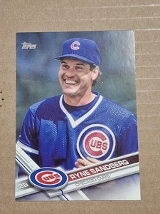2017 RYNE SANDBERG TOPPS UPDATE SP VARIATION BASEBALL CARD #US10 CHICAGO CUBS  - Picture 1 of 3