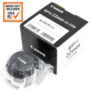 Unused Canon EF-M 22mm F2 STM Silver AF Wide Angle Lens w/caps from Japan 2548 - Picture 1 of 19