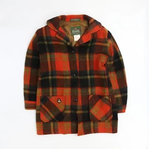 Camicia campana vintage cappotto lana giacca donna taglia 12 a quadri - Foto 1 di 3