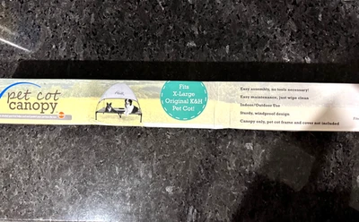 K&H Pet Products Original Elevated Dog Bed XL  Grey/Mesh w/Canopy Open Box - Image 1 of 4