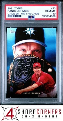 2021 TOPPS GAME WITHIN THE GAME #13 RANDY JOHNSON HOF POP 4 PSA 10 - Image 1 of 3