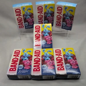 7 Box Lot Blue’s Clues BAND-AID Bandages Blue & Magenta Themed Kid 140 Plasters - Picture 1 of 11