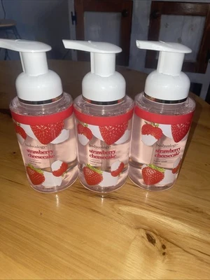BODYCOLOGY STRAWBERRY CHEESECAKE FOAMING HAND SOAP - 3 Pack ~ 10.1 FL. OZ - Image 1 of 3