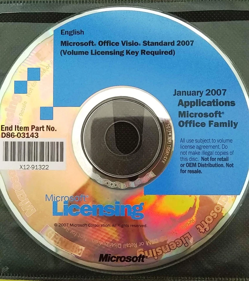 Microsoft Office Visio Standard 2007  Full Version w/ 5 Keys License 5 PCs - Image 1 of 1