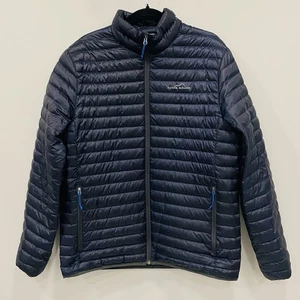 EDDIE BAUER 650 Men M Blue Down Packable Microlight Winter Quilted Puffer Jacket - Picture 1 of 19