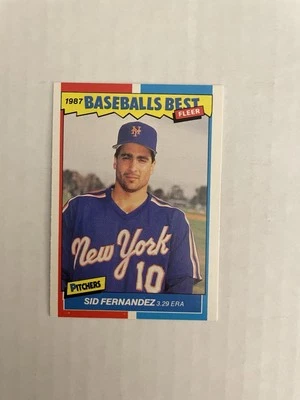 1987 Fleer Baseballs Best #13 Sid Fernandez New York Mets - Image 1 of 2
