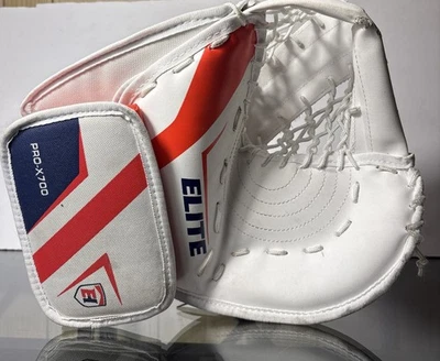 Elite Pro-X700 Street Hockey Goalie Glove Red White and Blue - Image 1 of 4