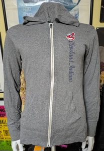 Vintage Cleveland Indians leichter Damen-Hoodie Sweatshirt mit durchgehendem Reißverschluss Large MLB - Bild 1 von 3