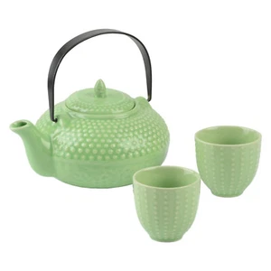 Hobnail Teapot & 2 Cup Leaf Heat Resistant Tea Coffee Pot Infuser Strainer 800ml - Picture 1 of 2