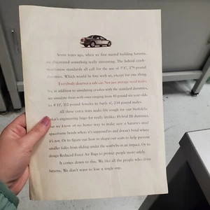 Vintage 1998 Printanzeige Saturn Automotive Mancave  - Bild 1 von 3