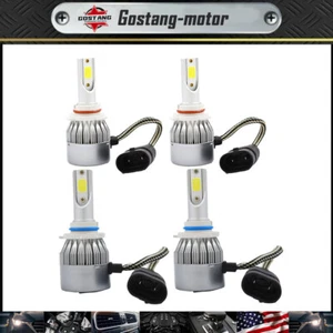 2 Pair Headlights Lamps Conversion 9005 * 2+9006 * 2 2120W LED Kit 6000K White - Picture 1 of 9