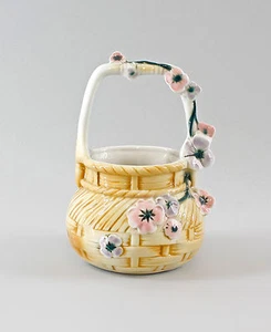 9997306 Porzellan Körbchen Korb Schale mit Blumen Ernst Bohne H14cm - Picture 1 of 2