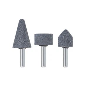 Abrasif brique Pointes Set Aluminium Oxyde Meule 1/4 Pouce Queue 5Pcs - Picture 1 of 2