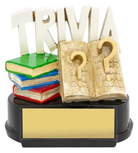 TRIVIA TROPHY ACHIEVEMENT AWARD FREE ENGRAVING - Picture 1 of 1