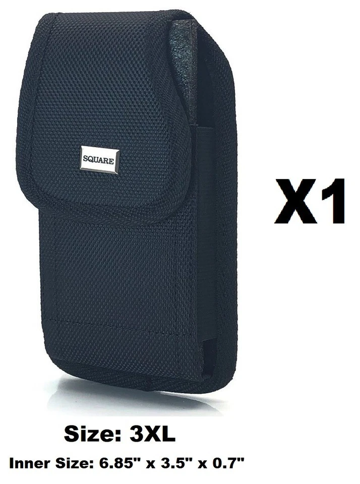 3XL Vertical Rugged Nylon Pouch with Metal Clip & Belt Loop Holster - Image 1 of 1