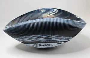 Yalos for Murano Extra Large "Seashell" Centerpiece Bowl Black Blueish Grey 17" - Picture 1 of 12