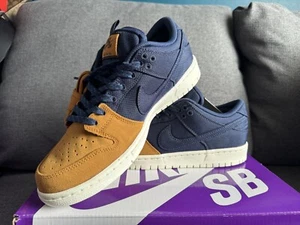 Nike Dunk SB Low Navy Desert Ochre *DS* Size 9m - Picture 1 of 6